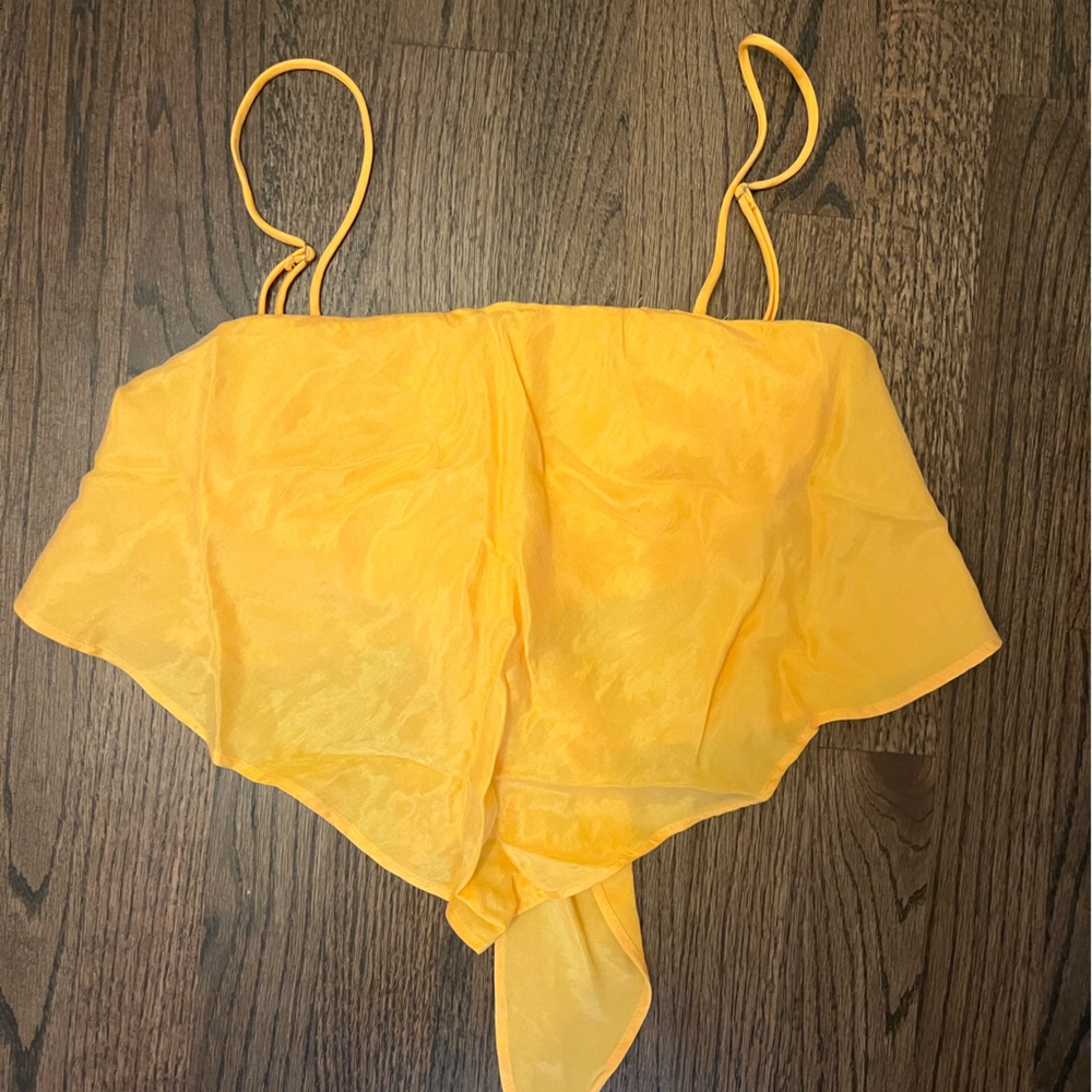 Organge backless top